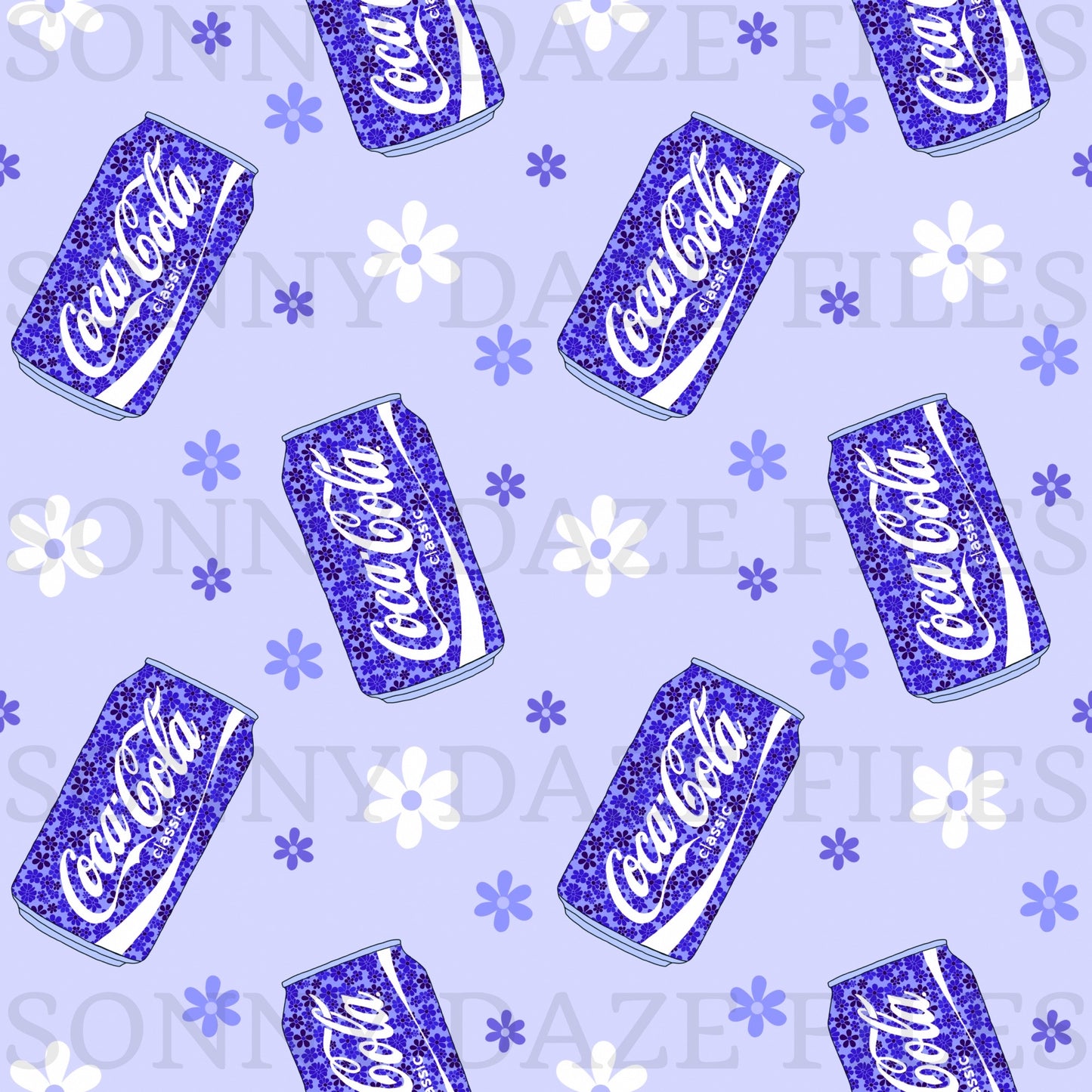 Floral soda cans