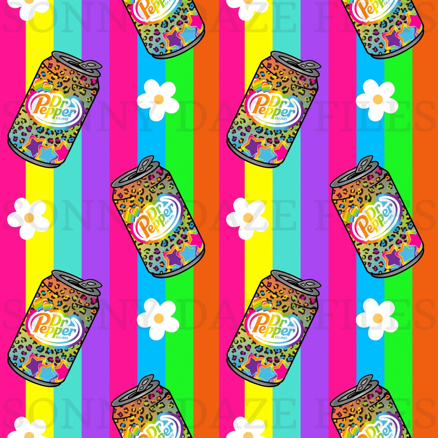 Dr p Soda rainbow stripes