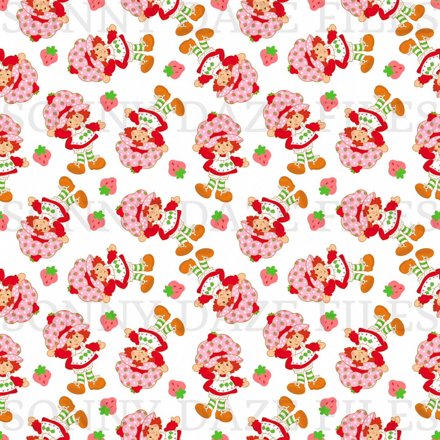 Strawberry girl with strawberries
