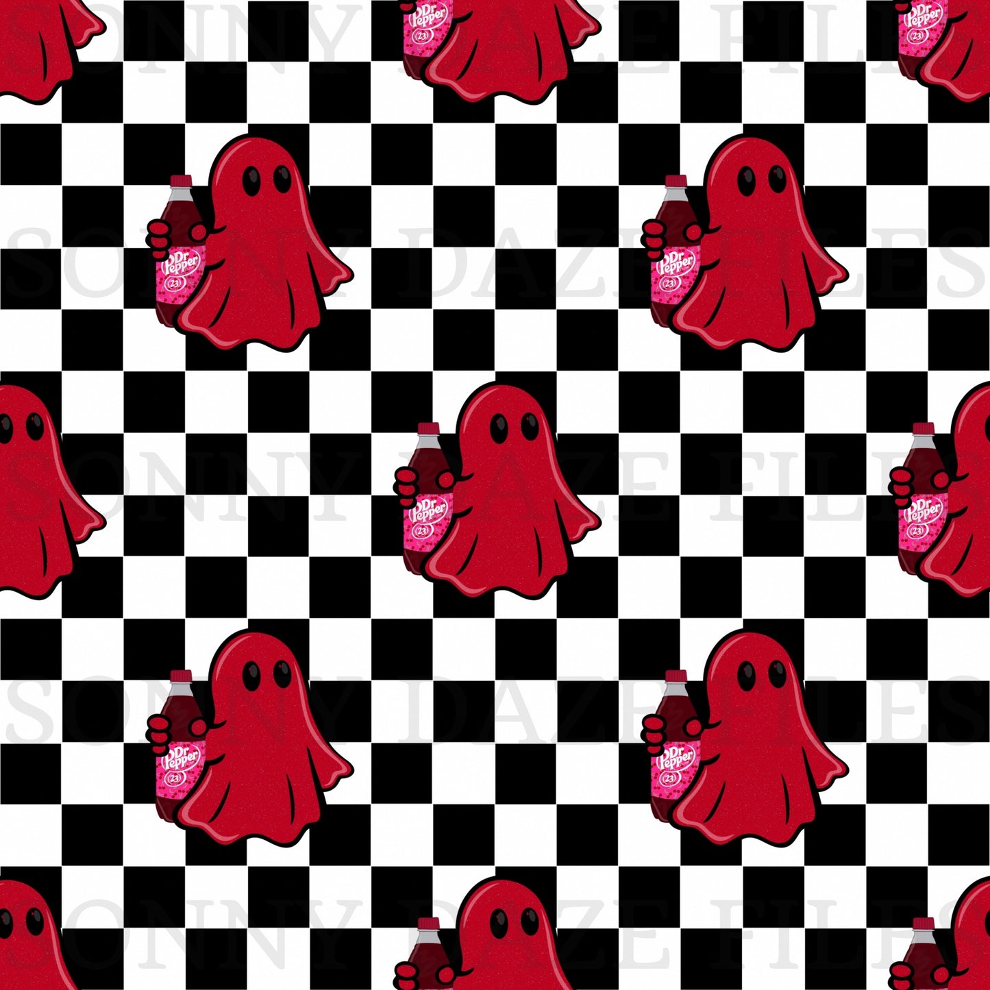 Soda ghosts checkered