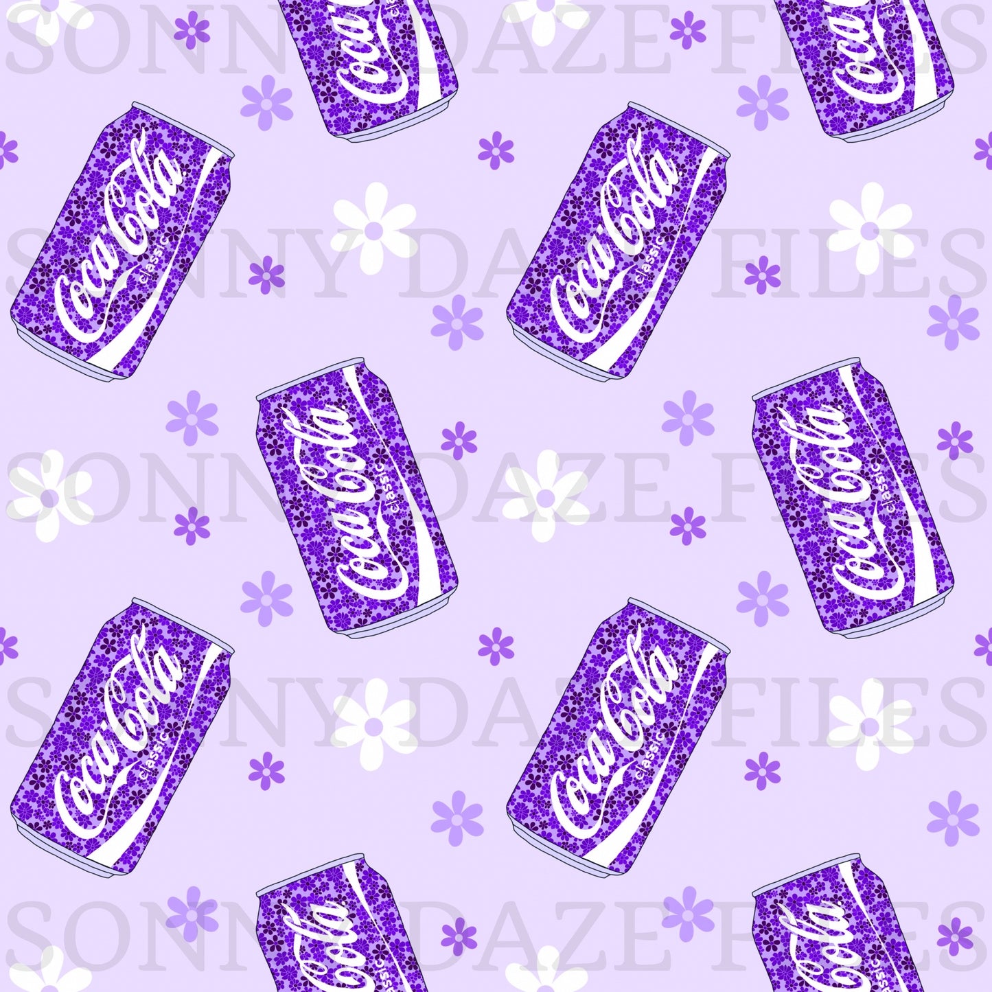 Floral soda cans