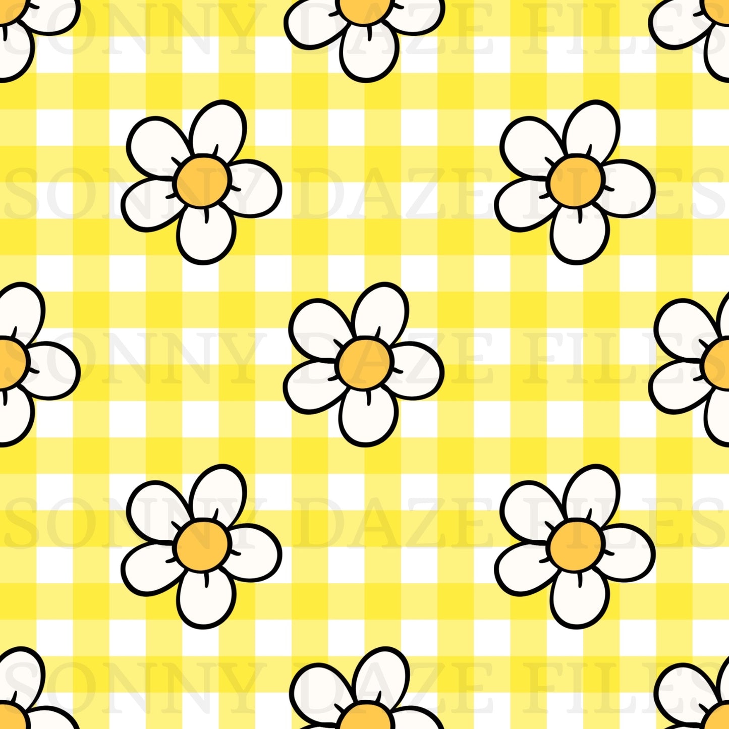 Flowers on gingham