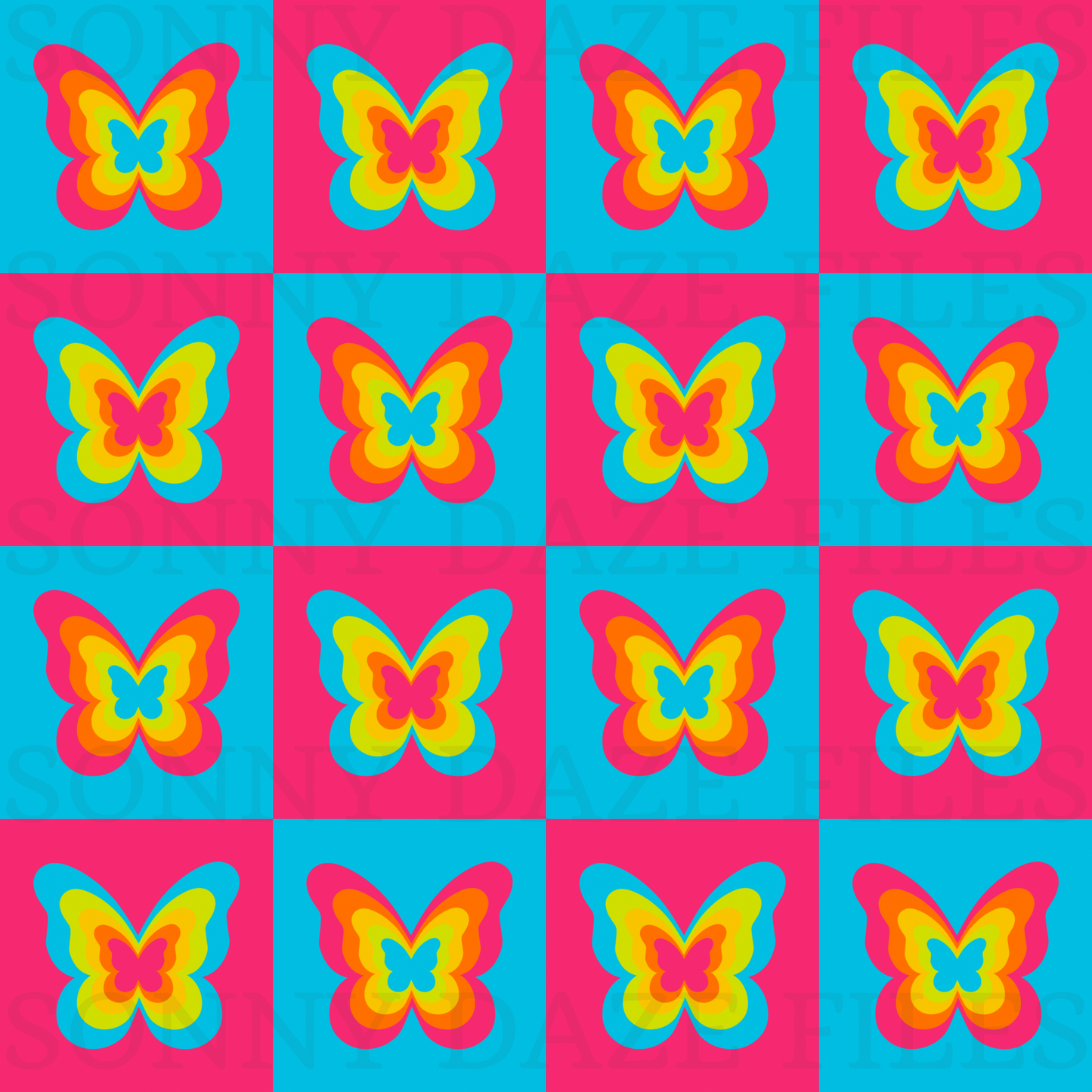 Butterfly checkered