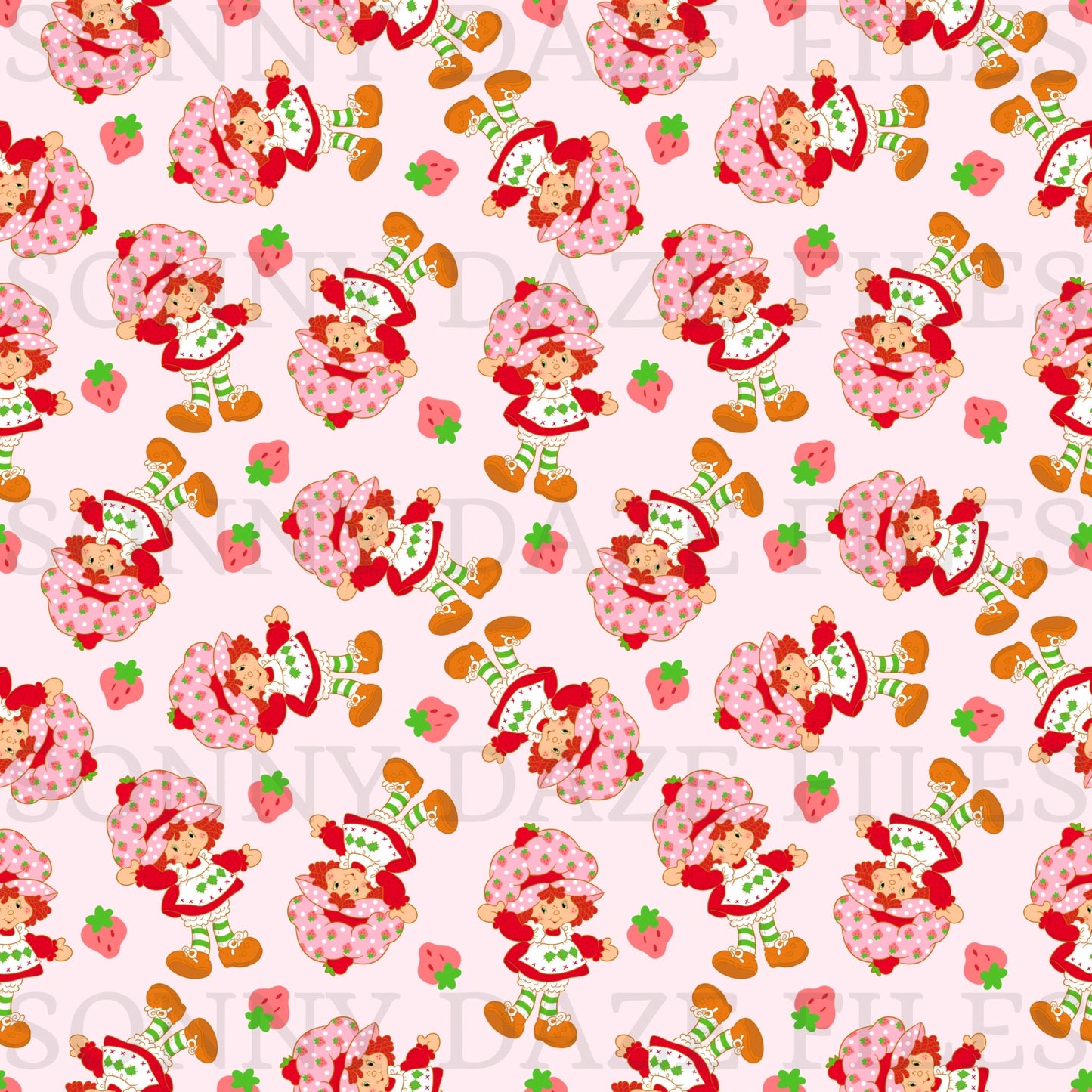 Strawberry girl with strawberries