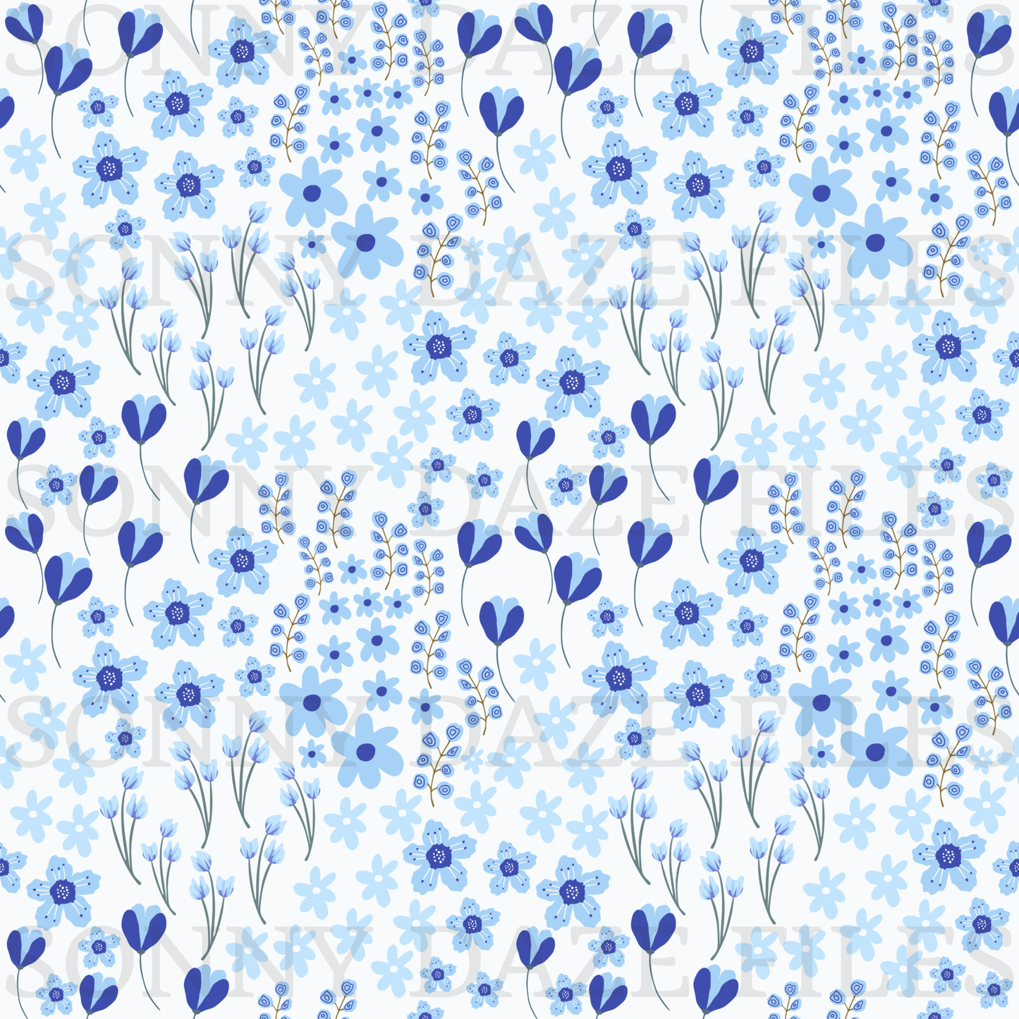 Dainty blue floral