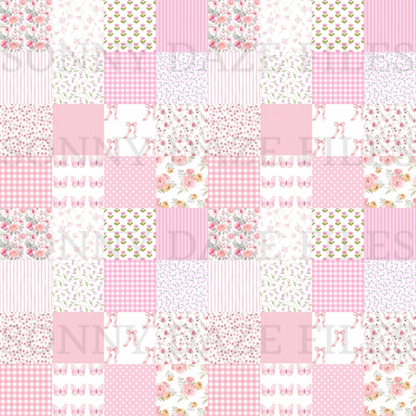 Pink checkered patchwork