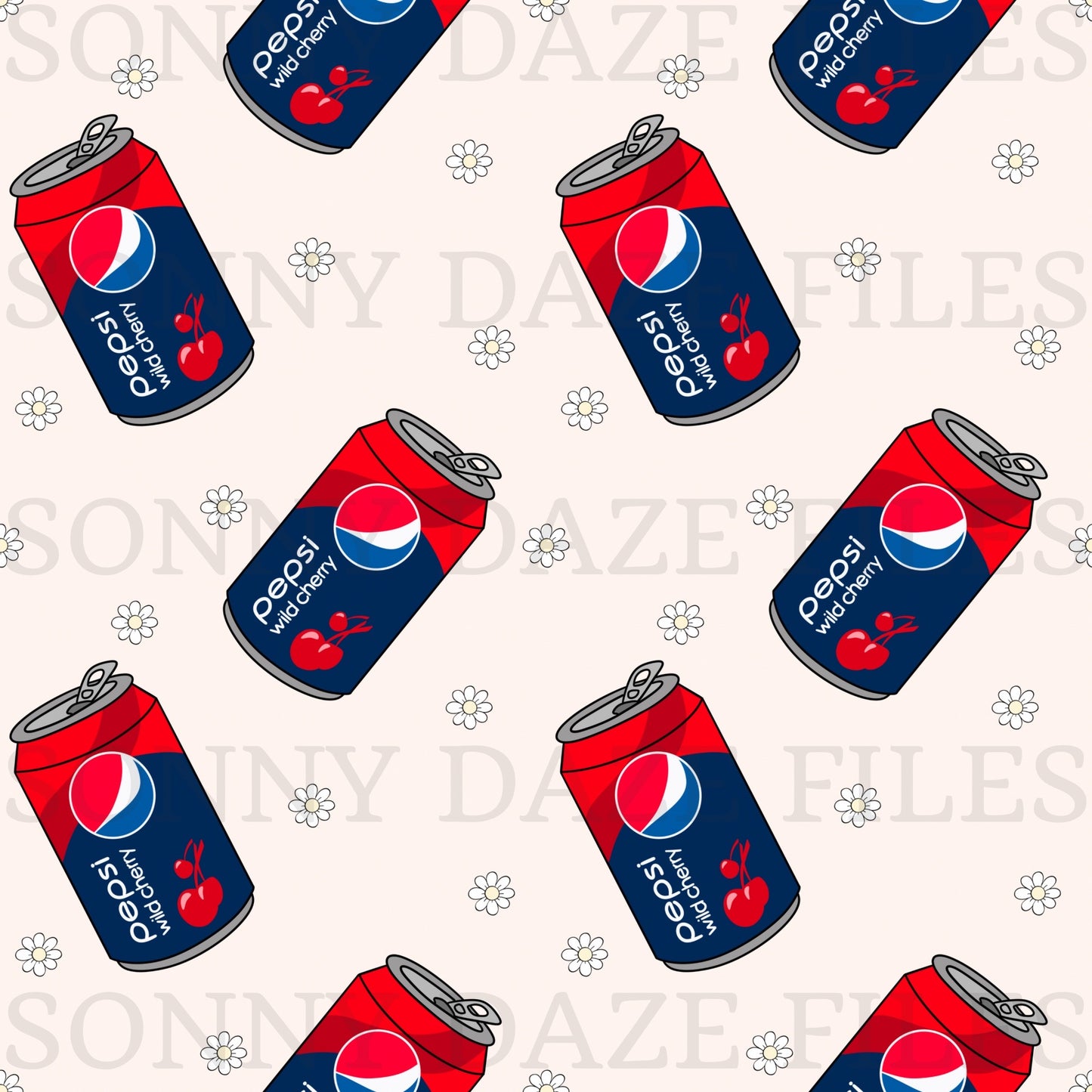 Cherry soda with flowers