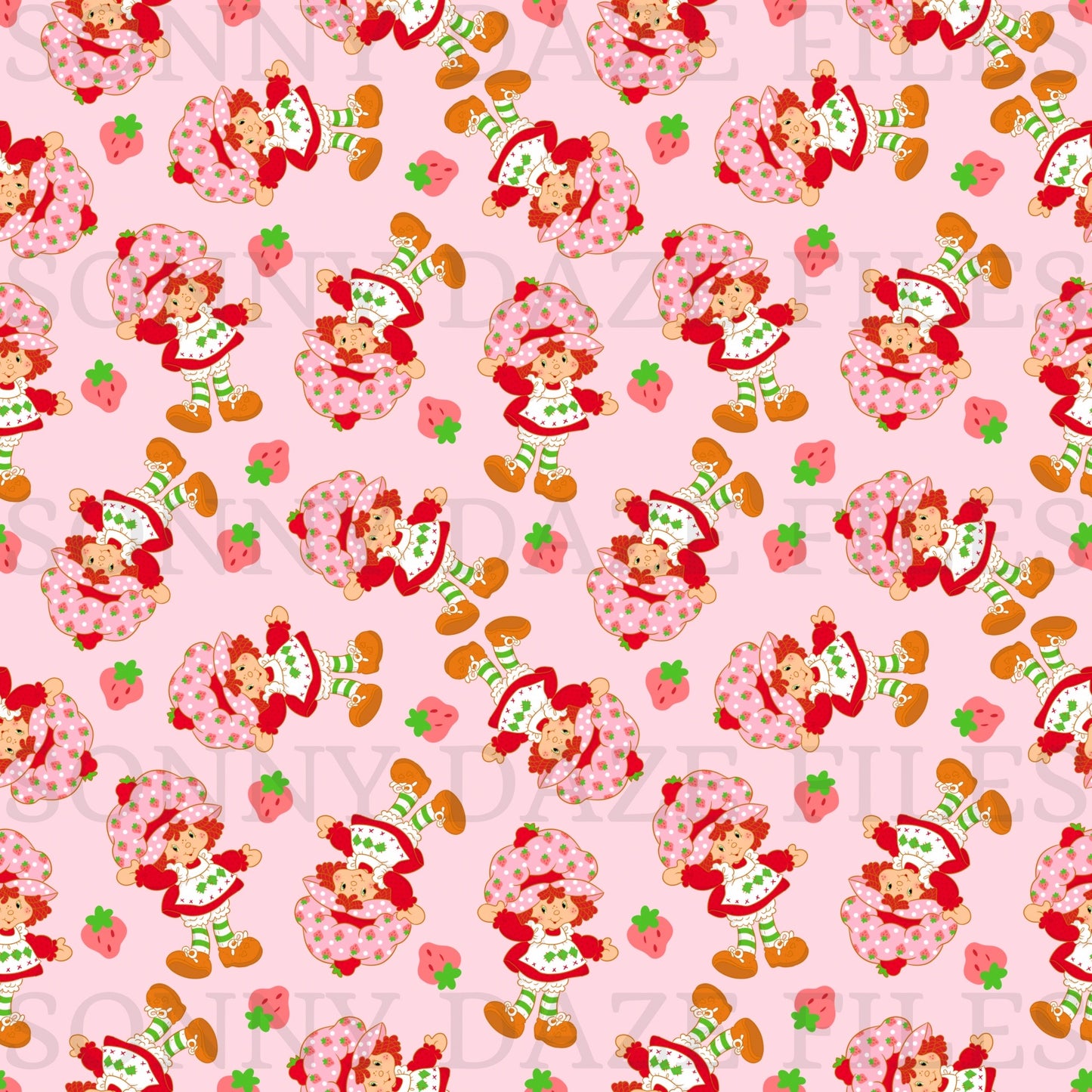Strawberry girl with strawberries
