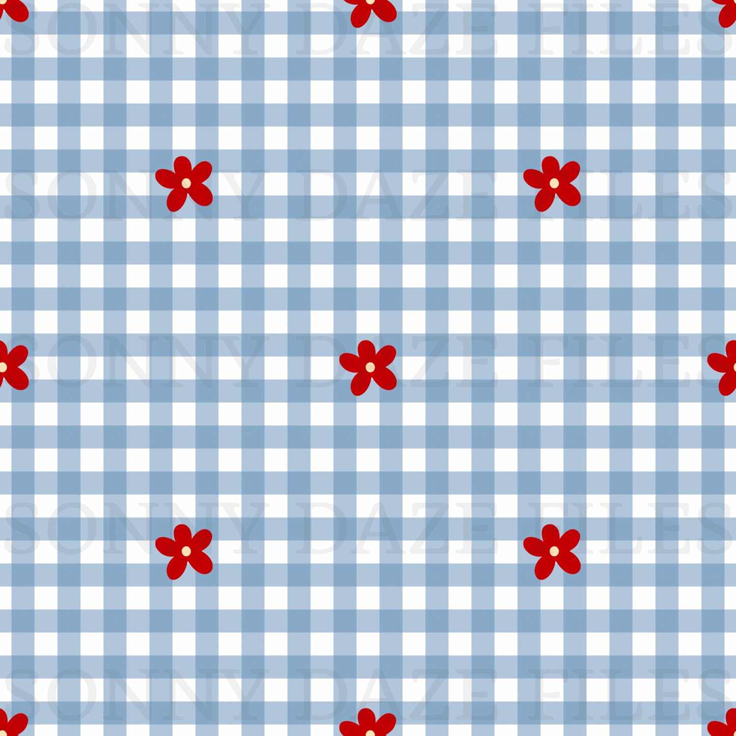 FOJ flowers on gingham