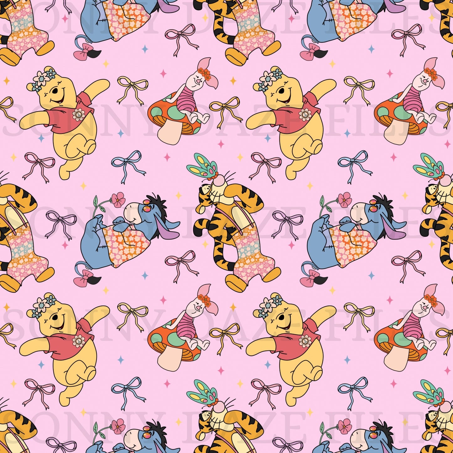 Honey bear & friends with bows