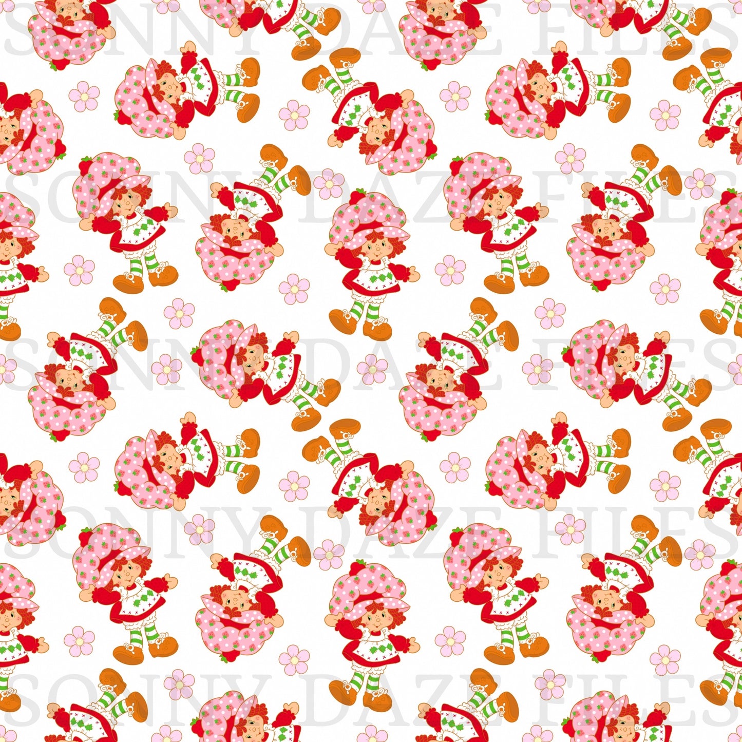 Strawberry girl with flowers