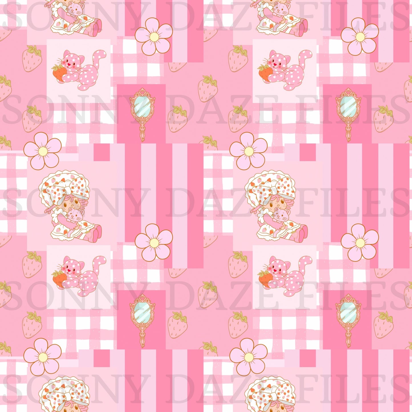 Strawberry girl patchwork