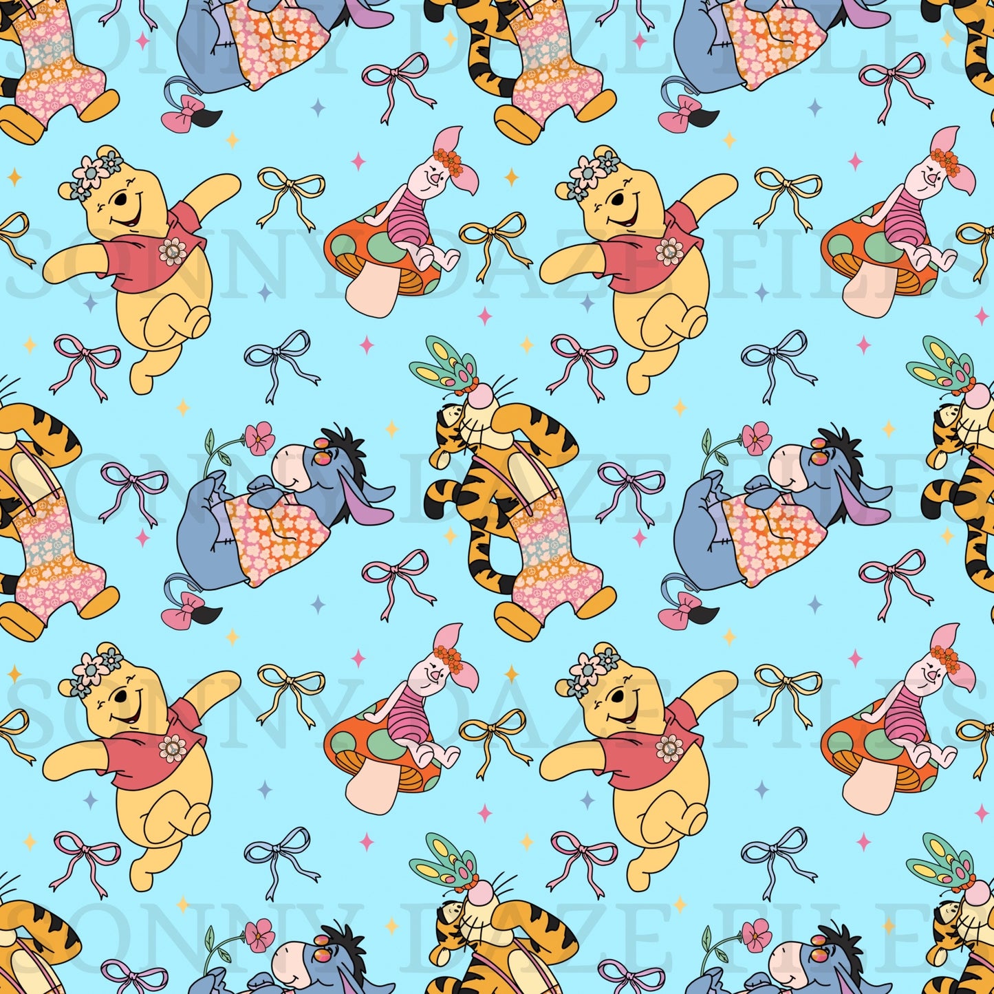 Honey bear & friends with bows
