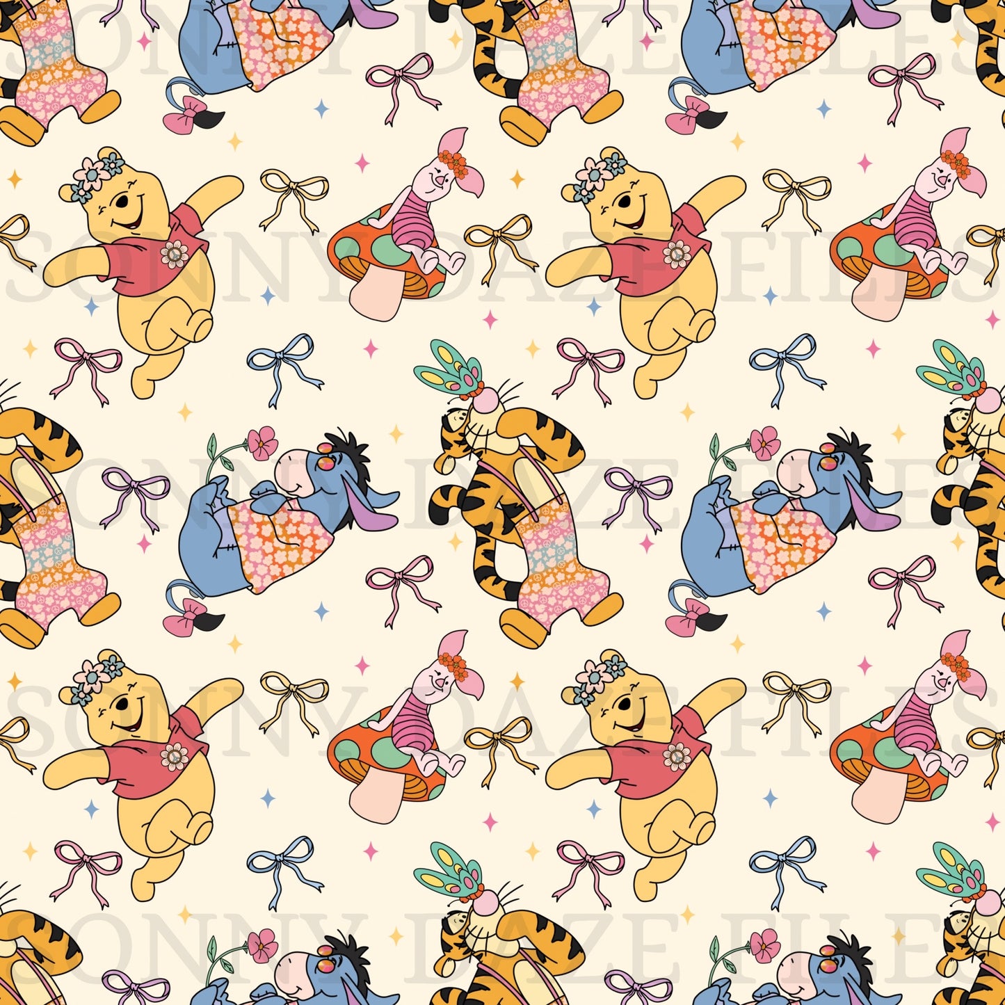 Honey bear & friends with bows