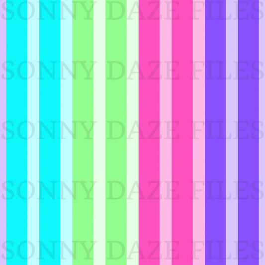 Floral rainbow stripes