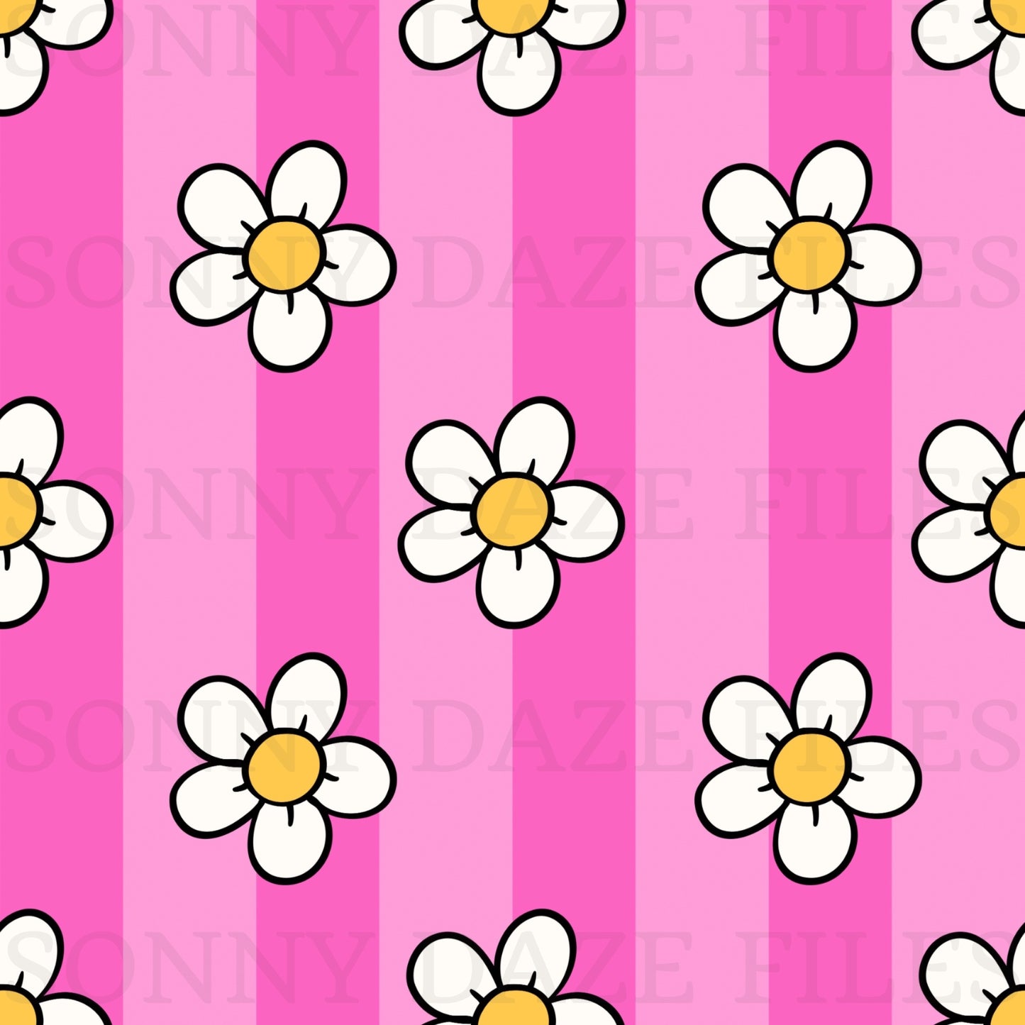 Flowers on stripes