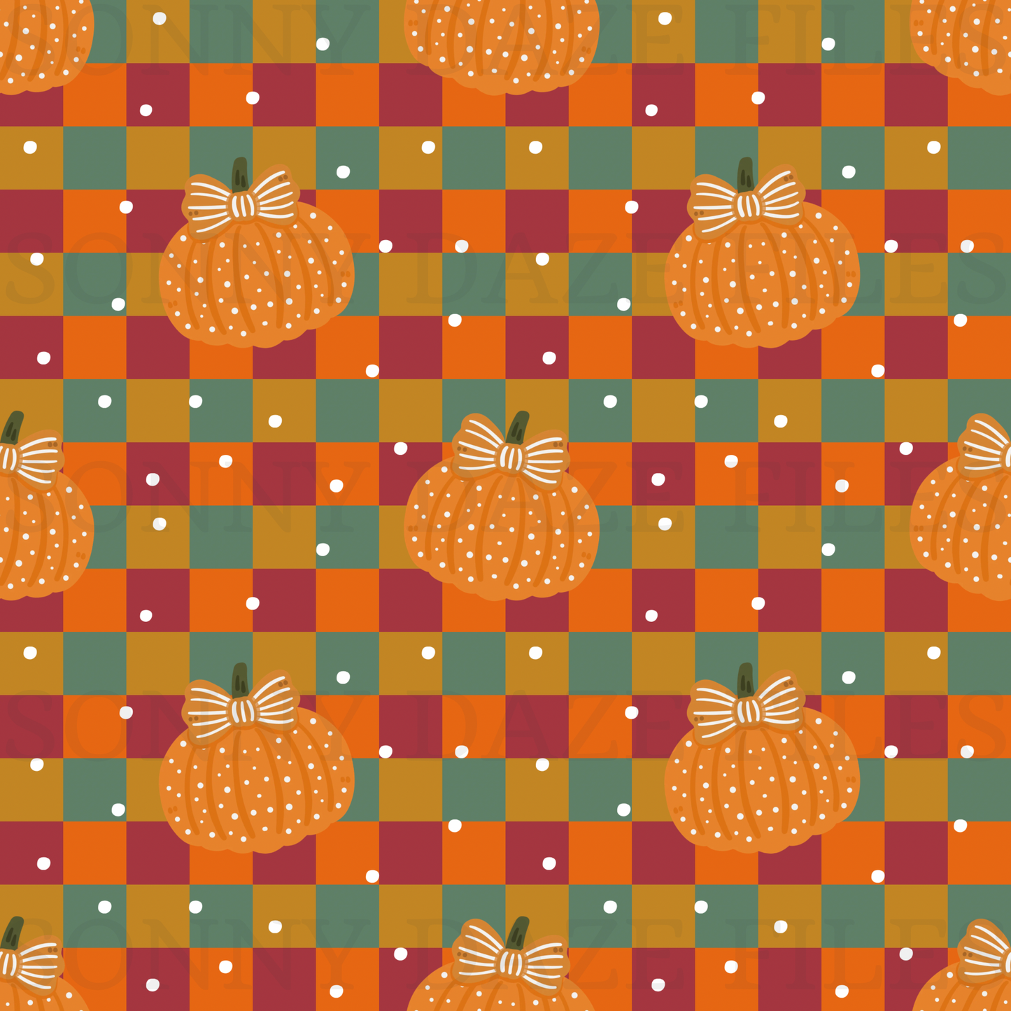 Polka dot pumpkins