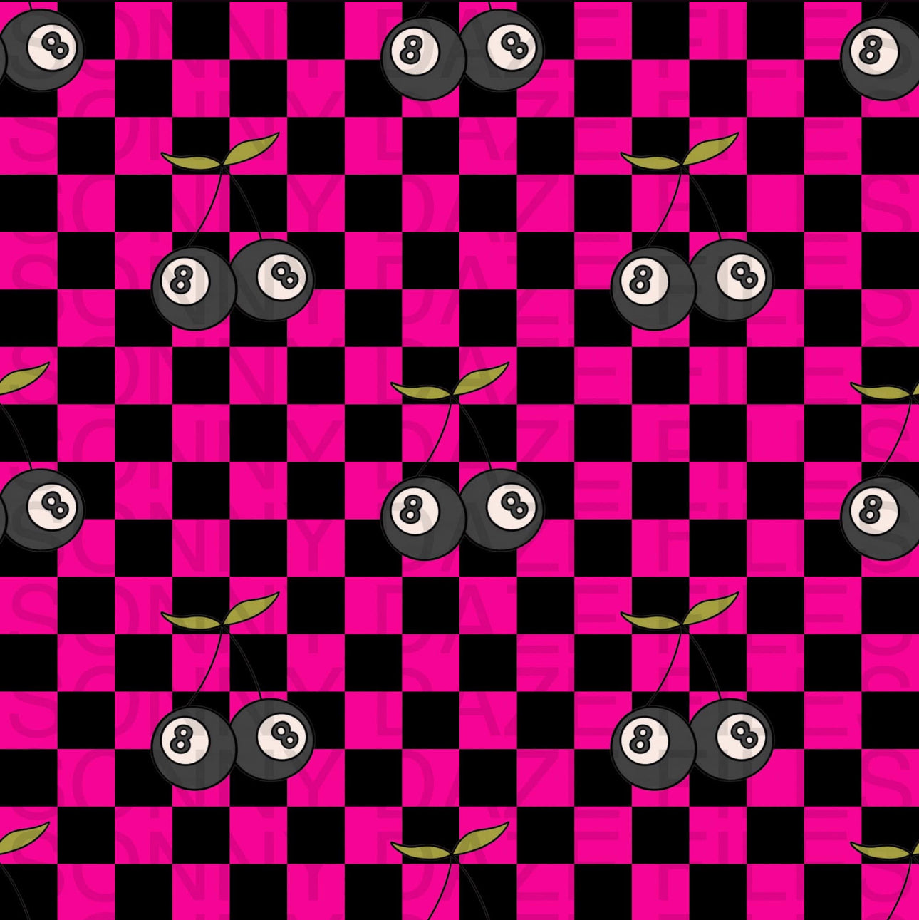 Yin yang checkered cherries BUNDLE