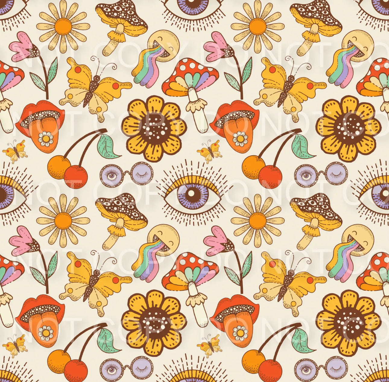 Retro Butterfly flower
