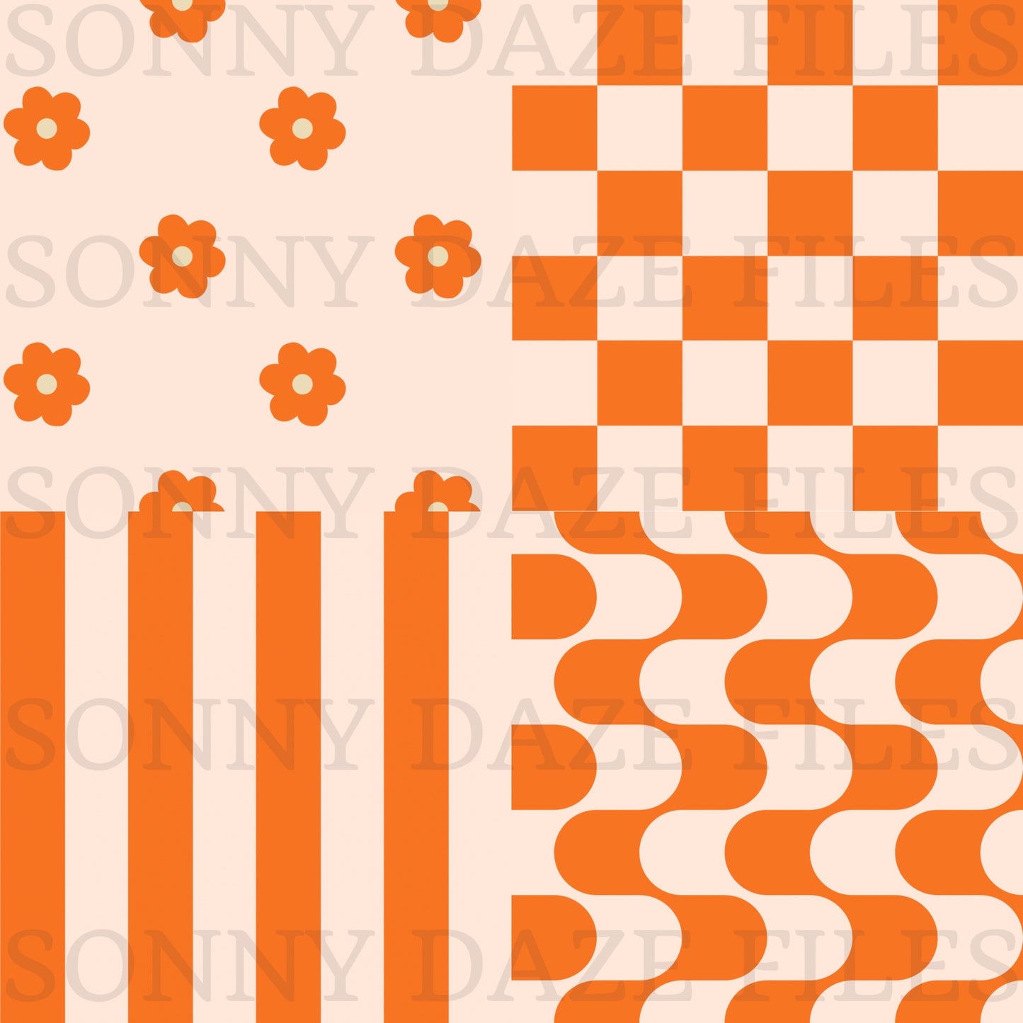Orange flowers and coords