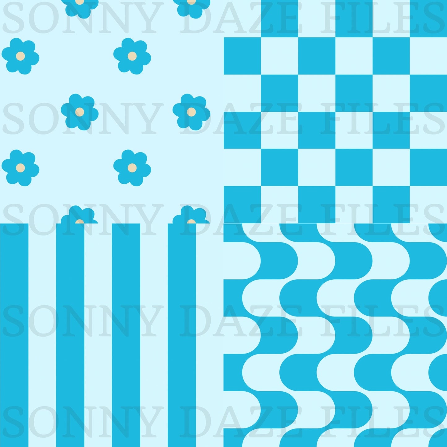 Blue Flowers and coords