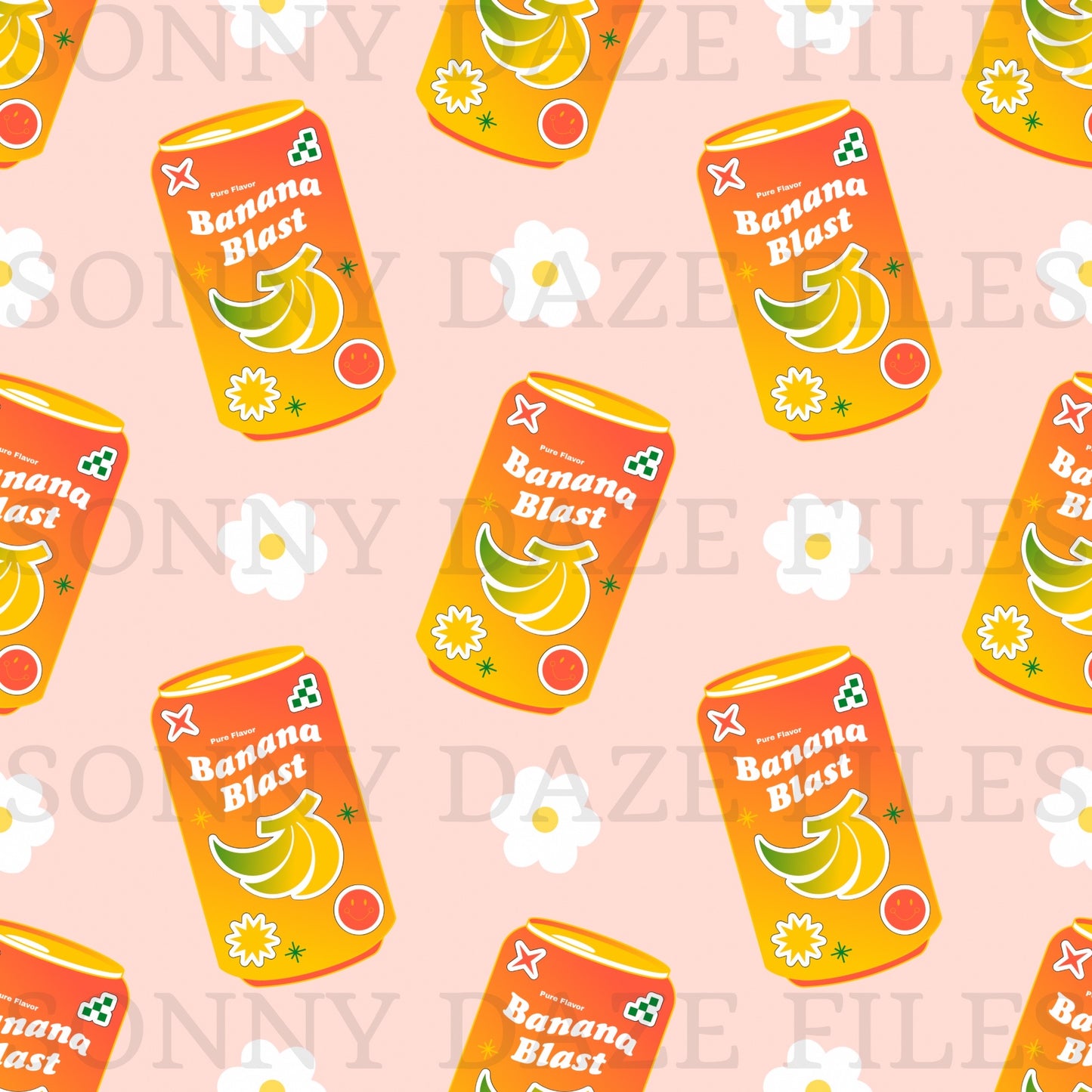 Banana floral soda