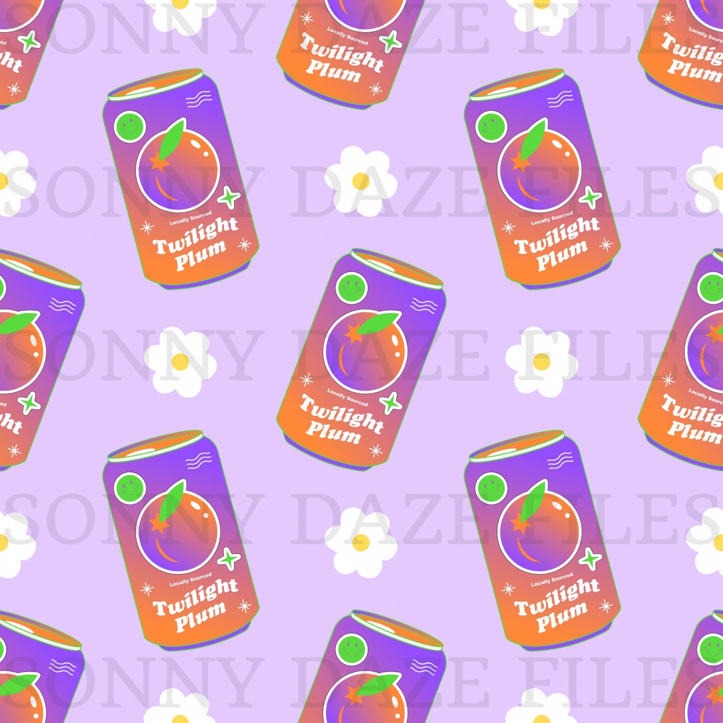 Plum floral soda