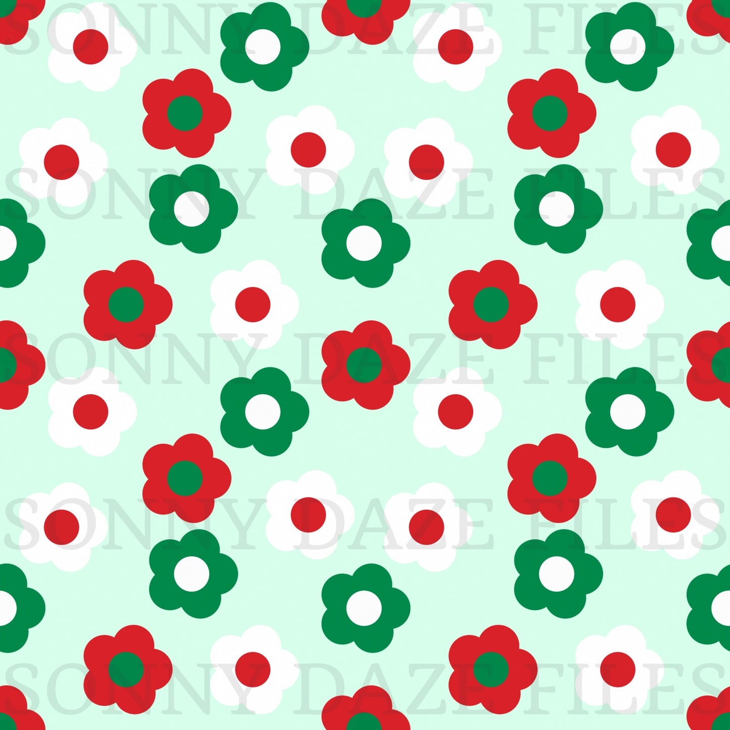 Simple flowers and matching stripes