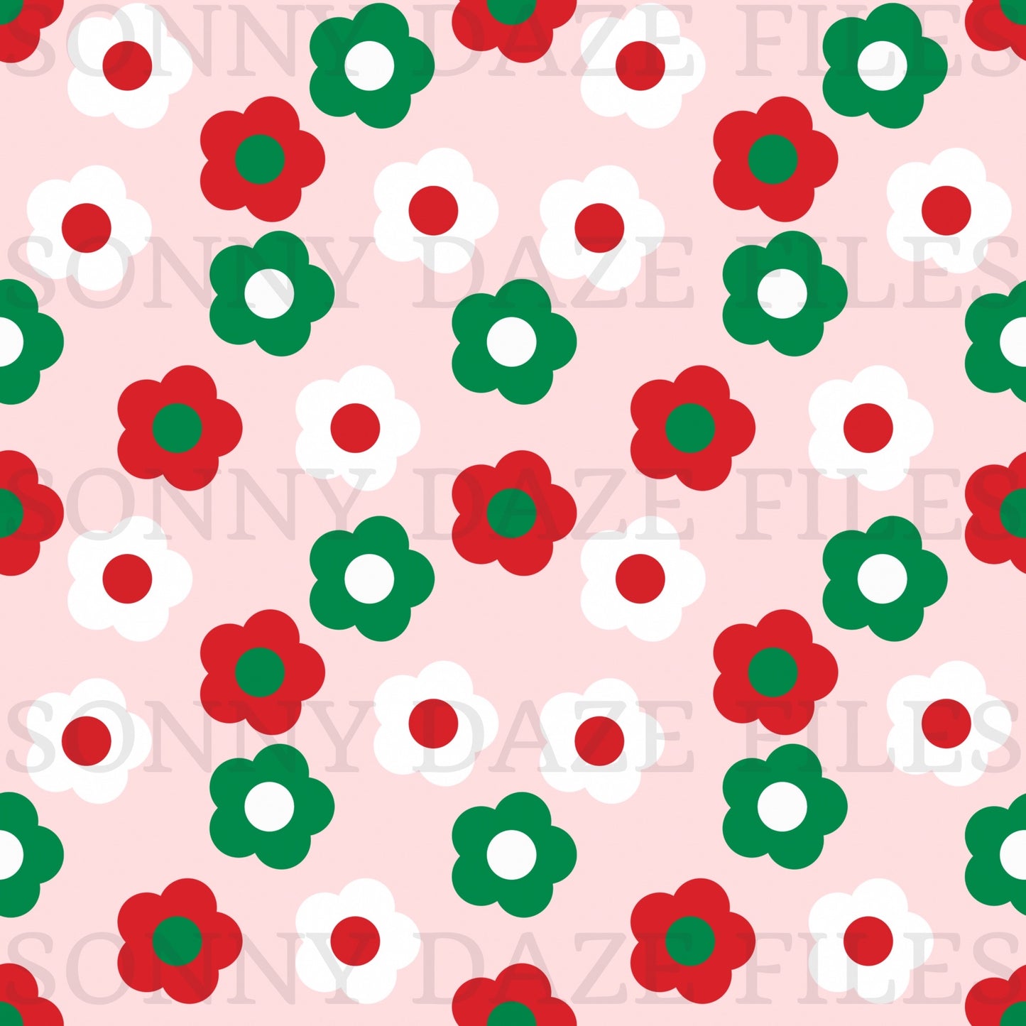 Simple flowers and matching stripes