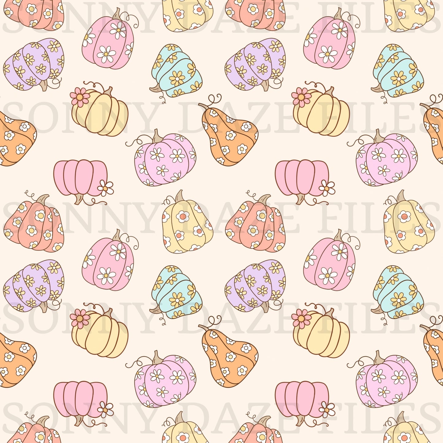 Floral pumpkins