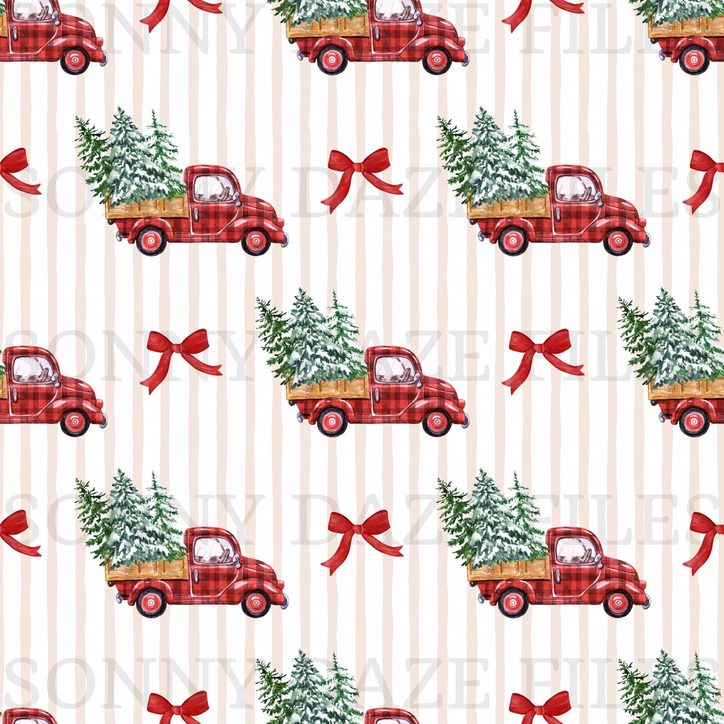 Christmas truck and bows