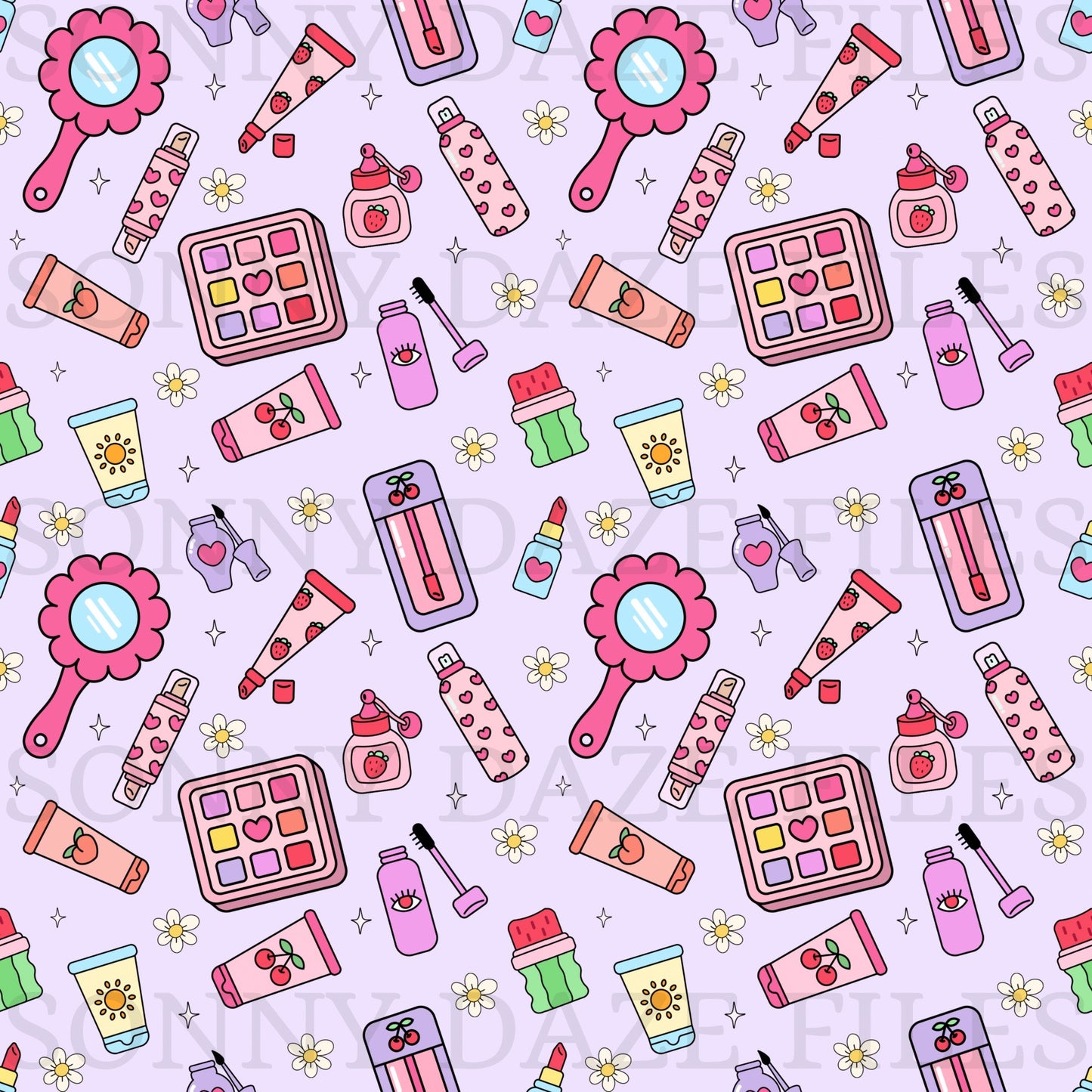 Cosmetics with flowers