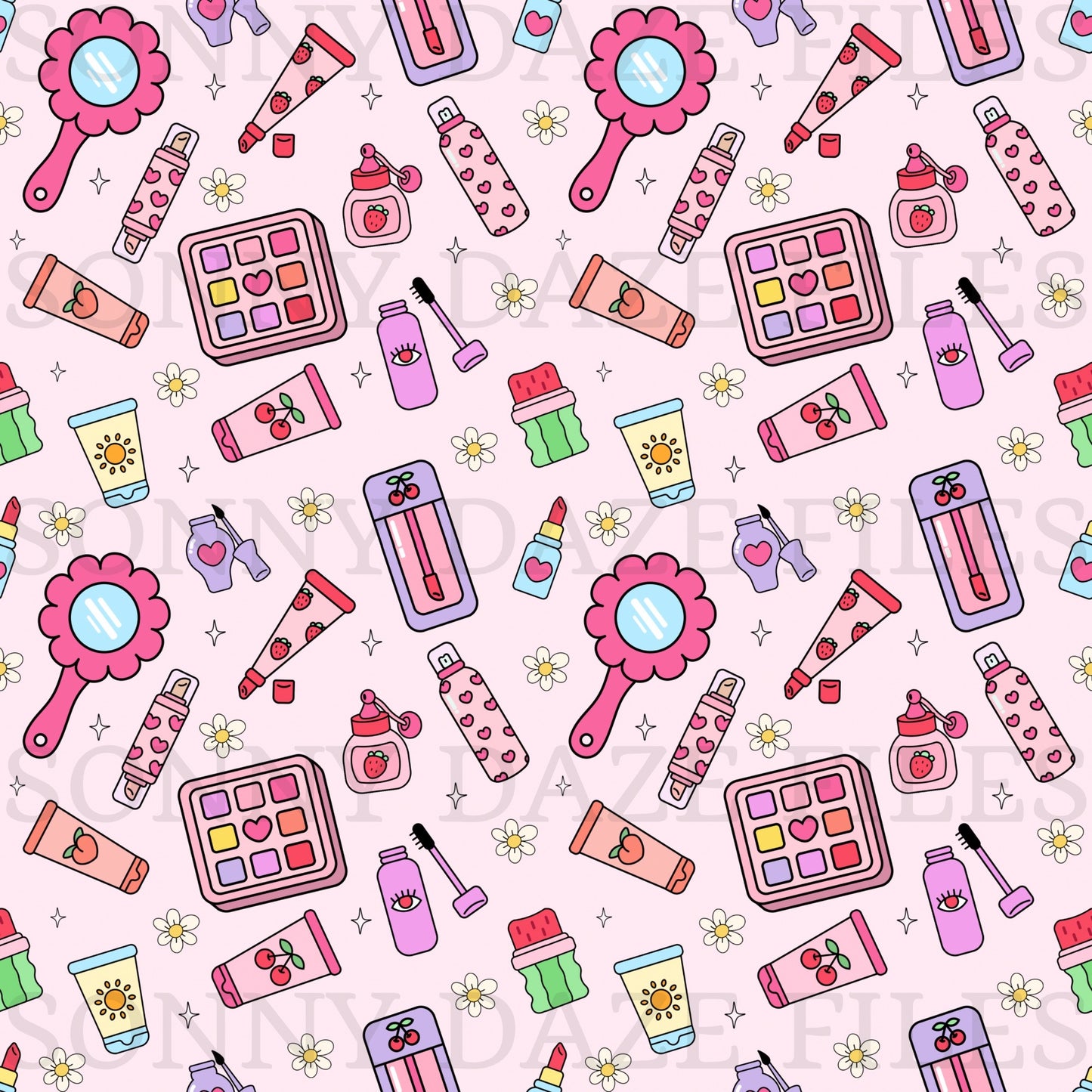 Cosmetics with flowers