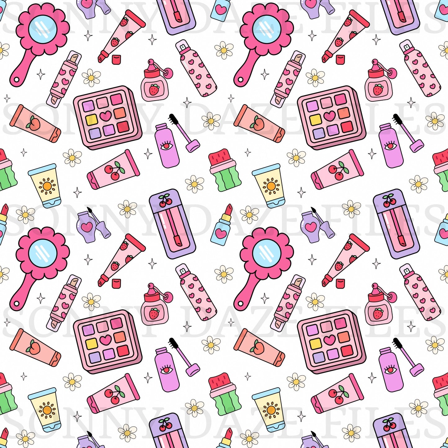 Cosmetics with flowers