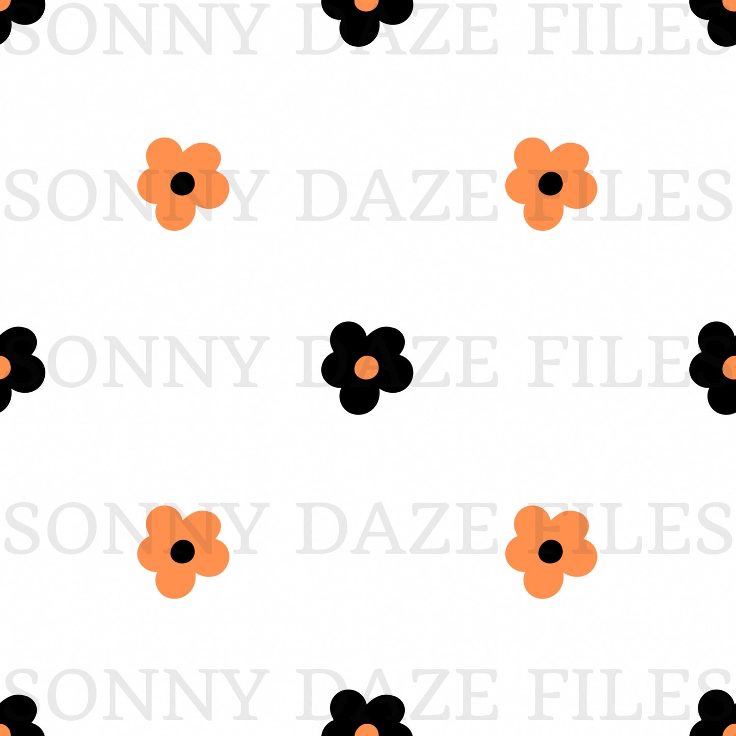 Halloween flowers and stripes