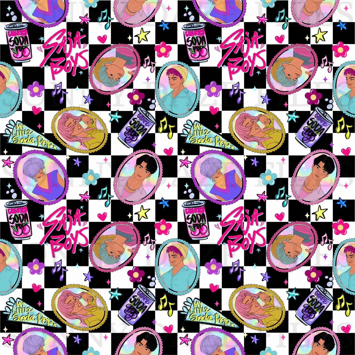 Kpop Demon boys checkered