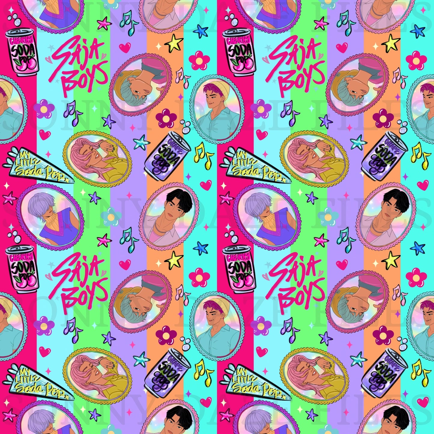 Kpop Demon boys stripes