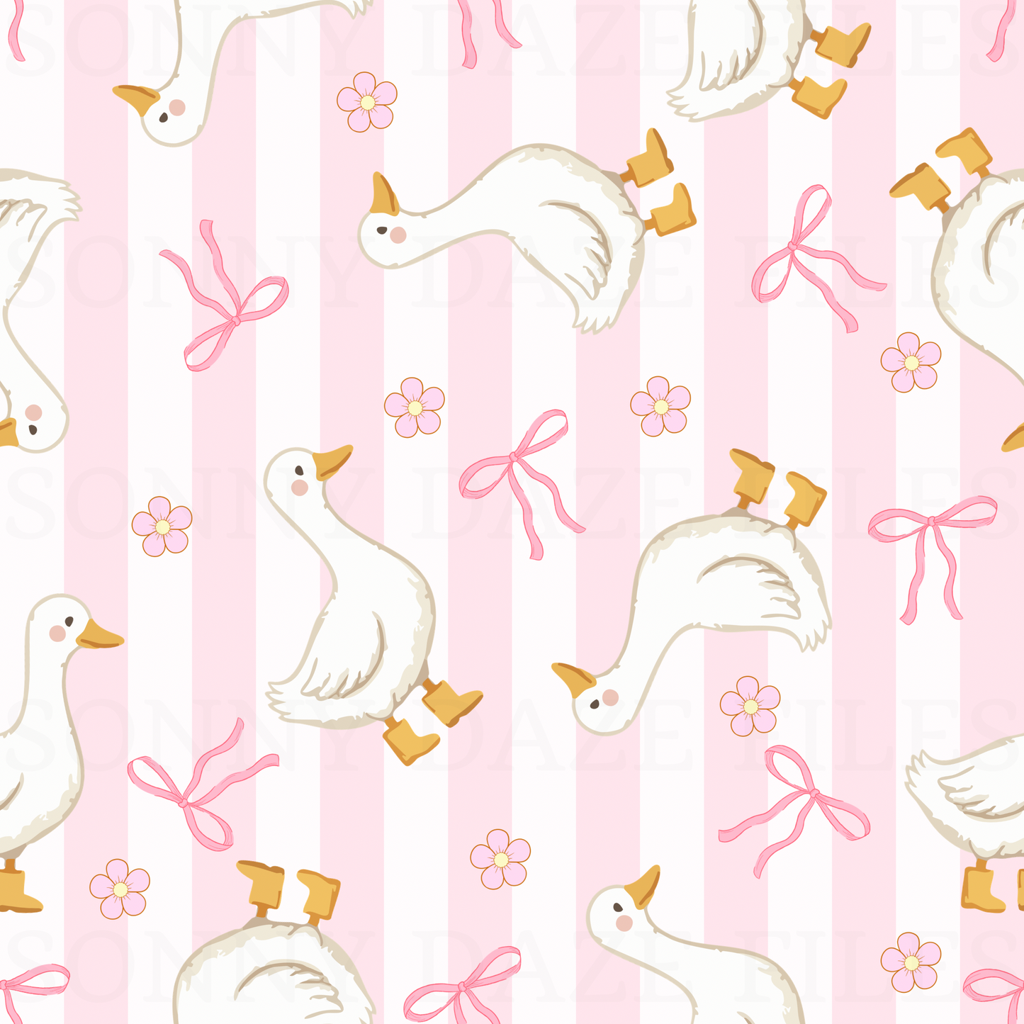 Pink stripes goose