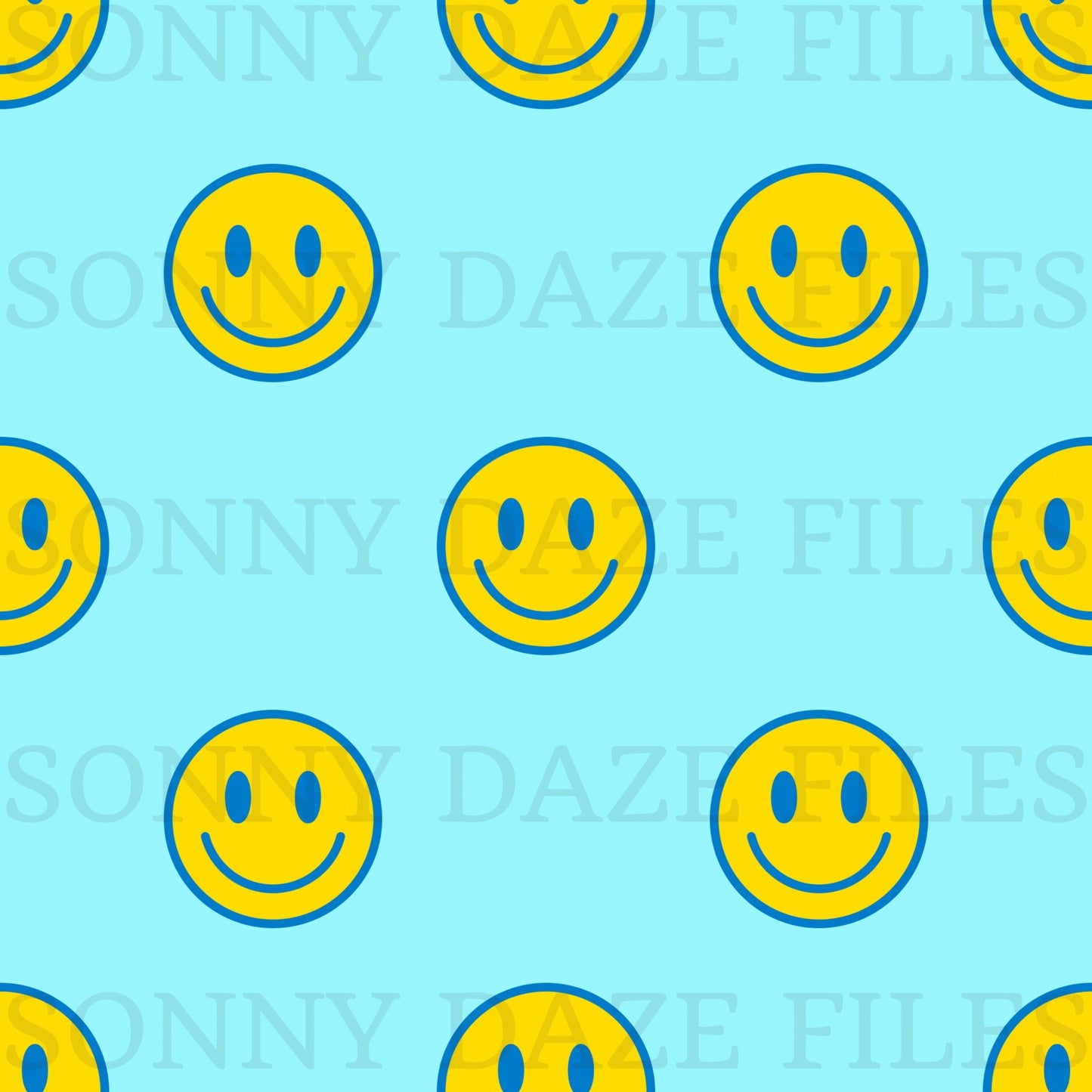 Smiley face and stripes