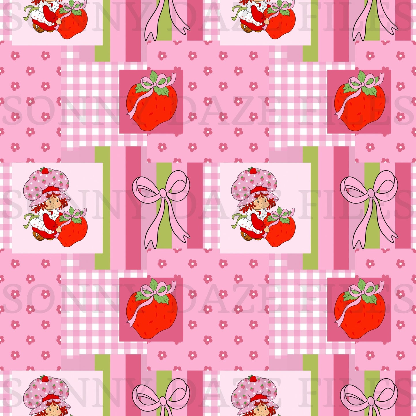 Strawberry girl patchwork