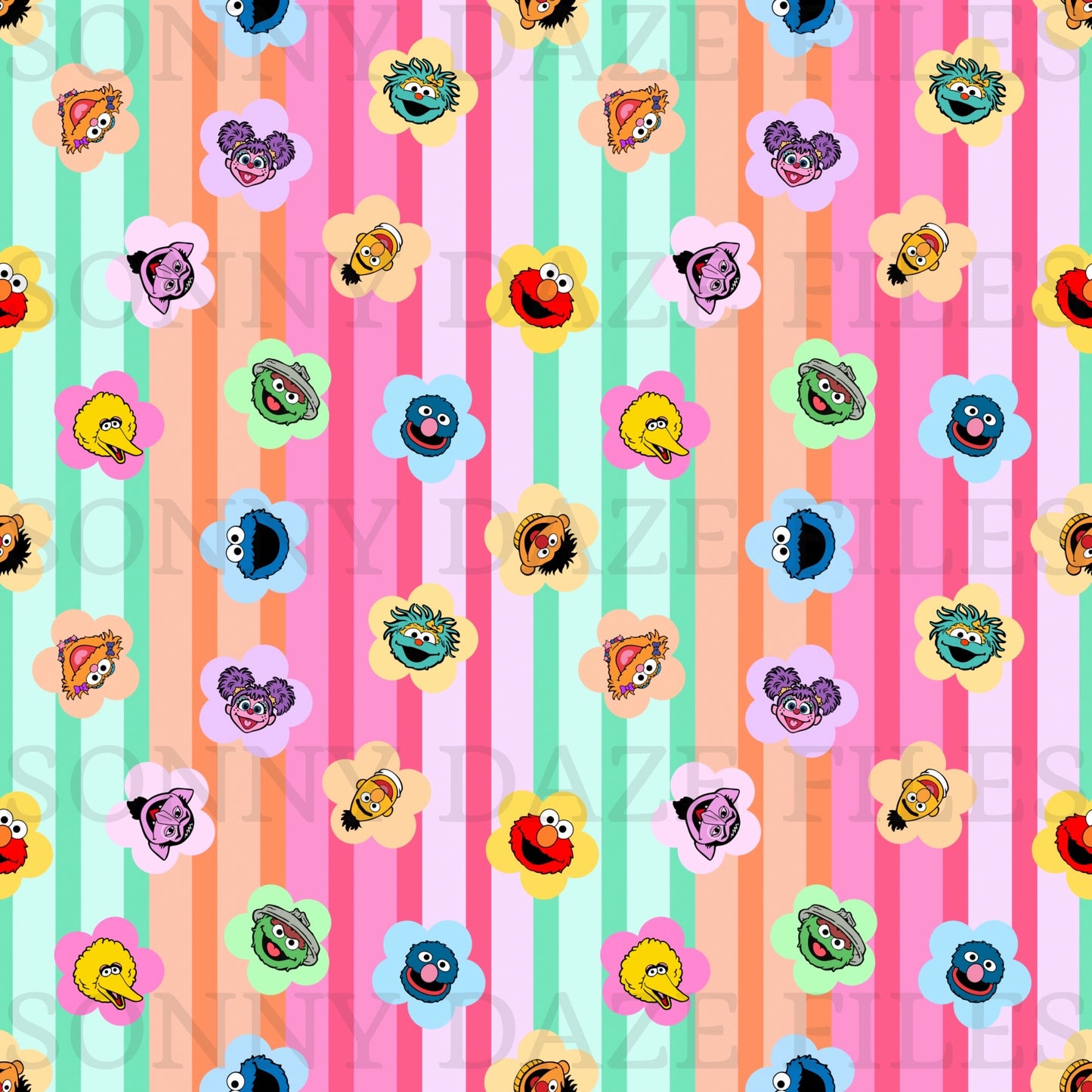 Puppet flower stripes