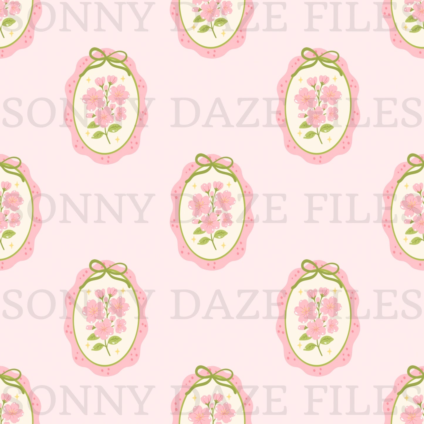 Coquette flower frames