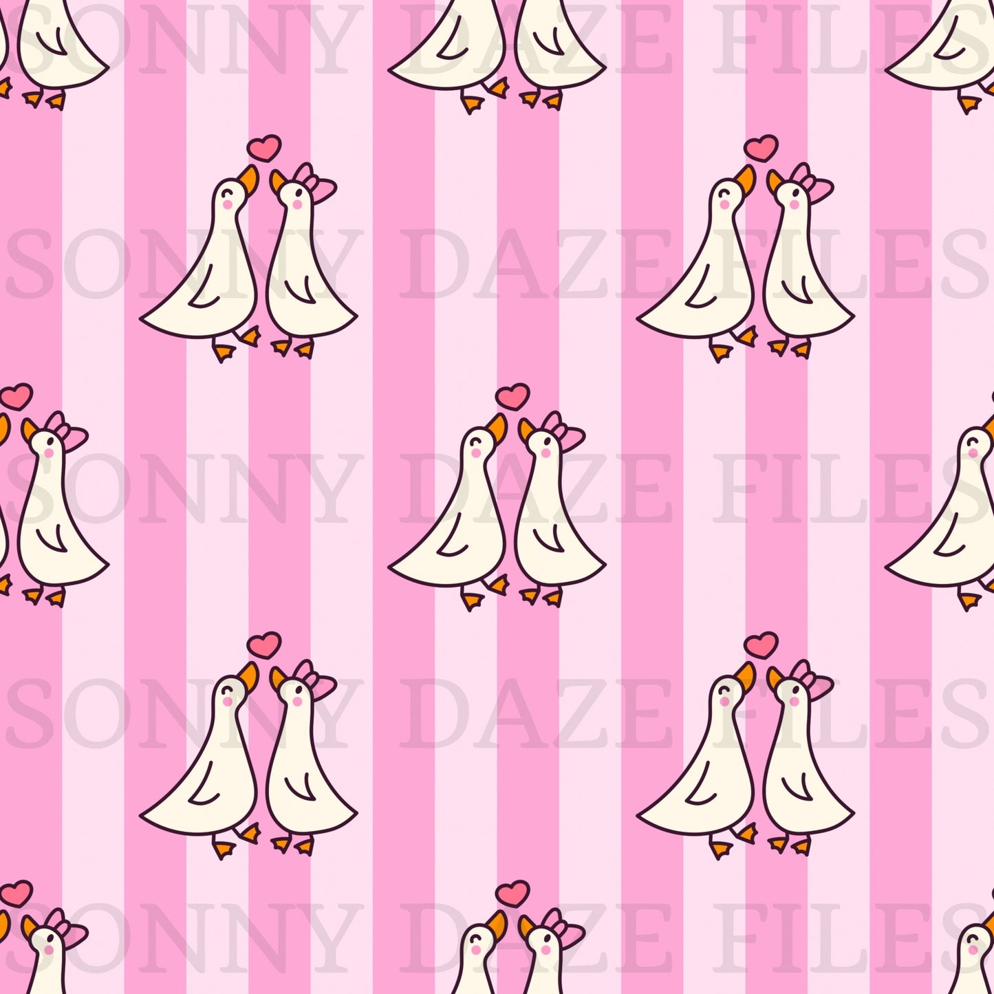 Goose love pink stripes