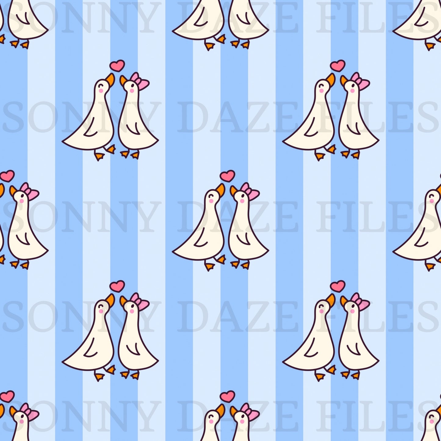 Goose love blue stripes