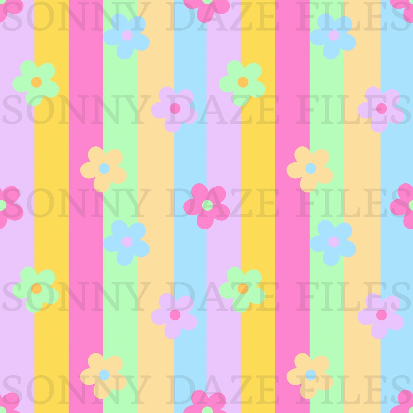 Stripes with flowers