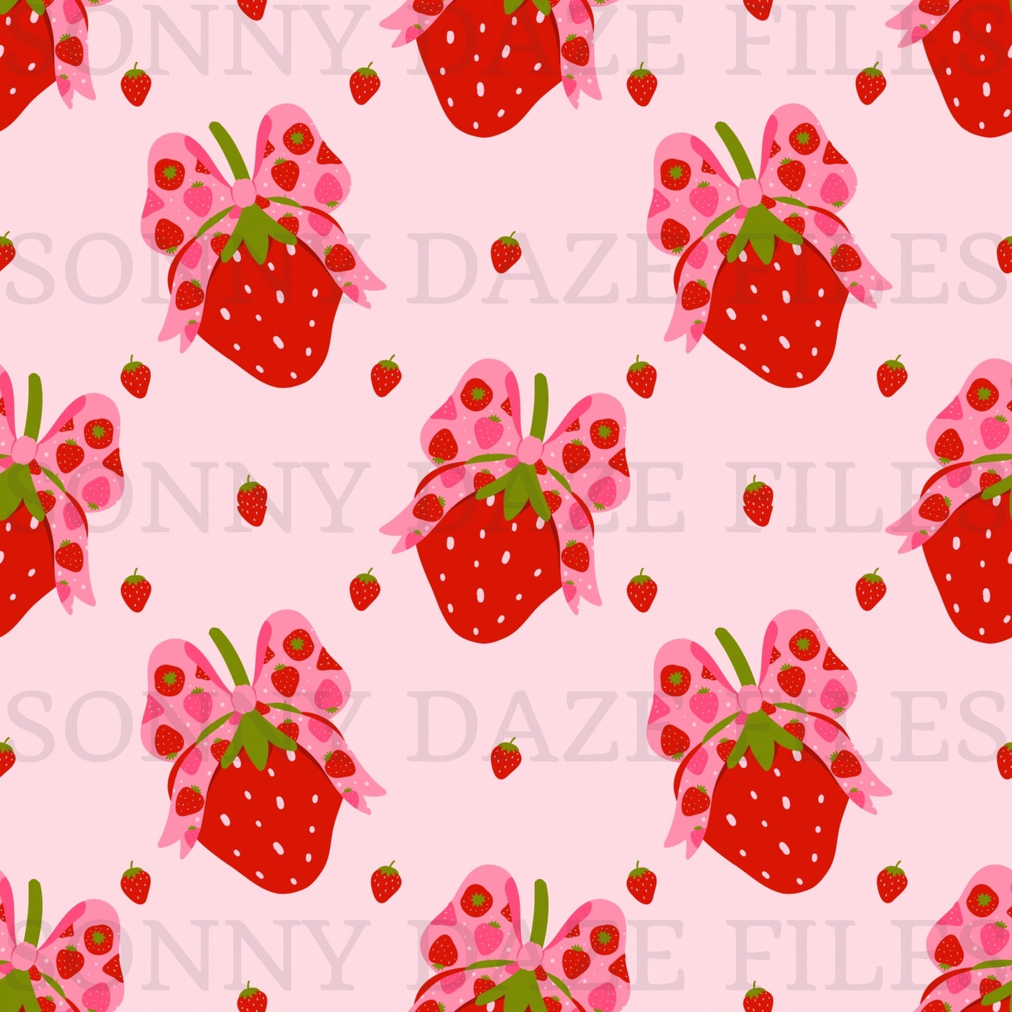 Coquette Strawberry with bows
