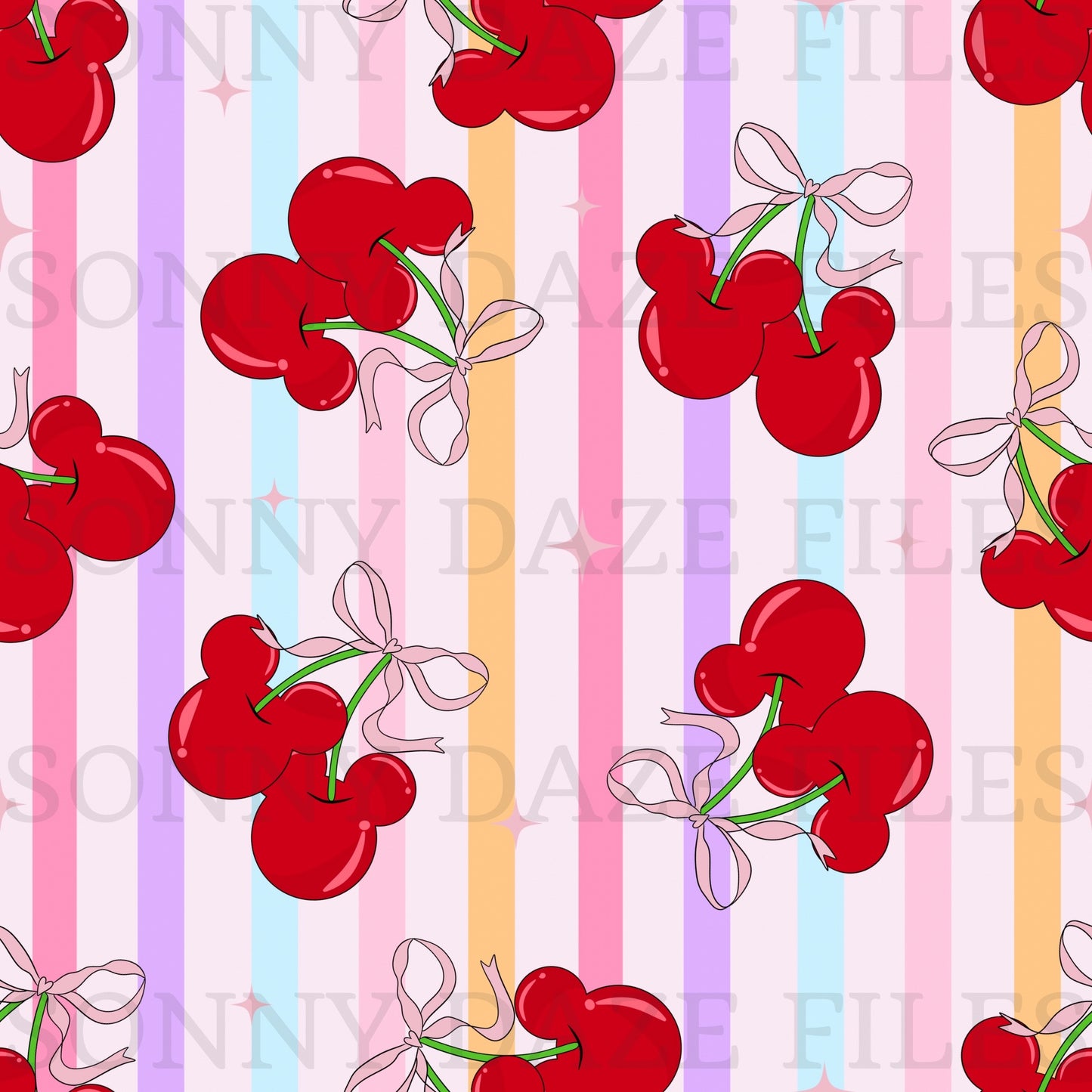 Mouse cherries stripes