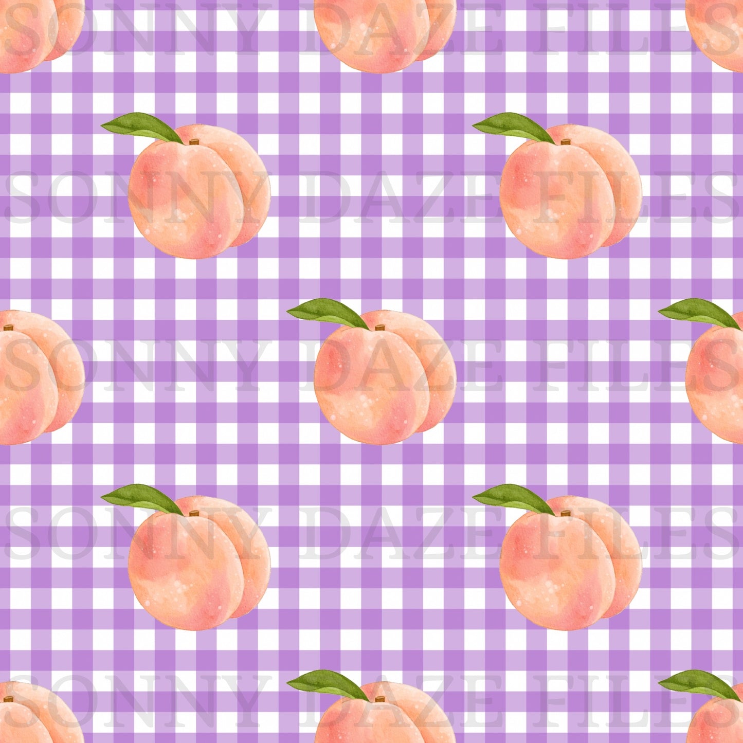 Peach gingham
