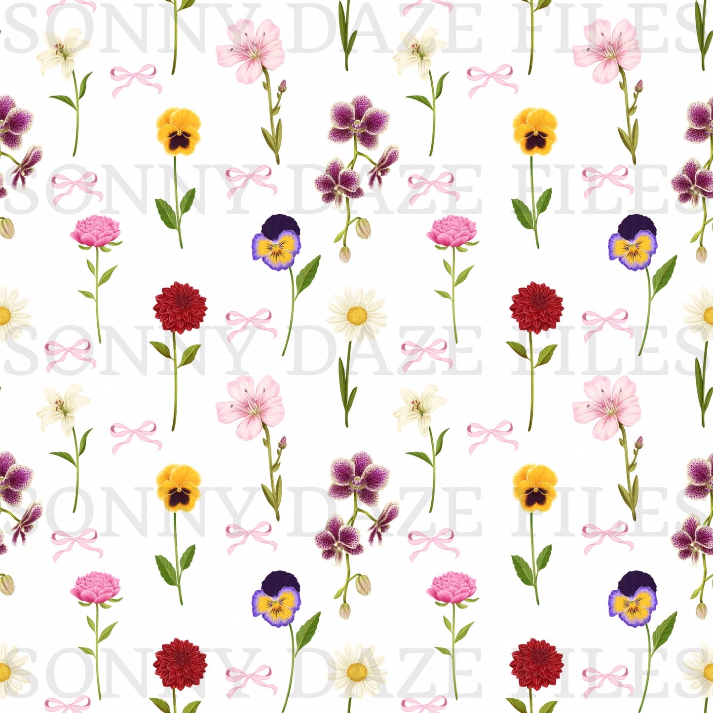 Wild flowers and bows