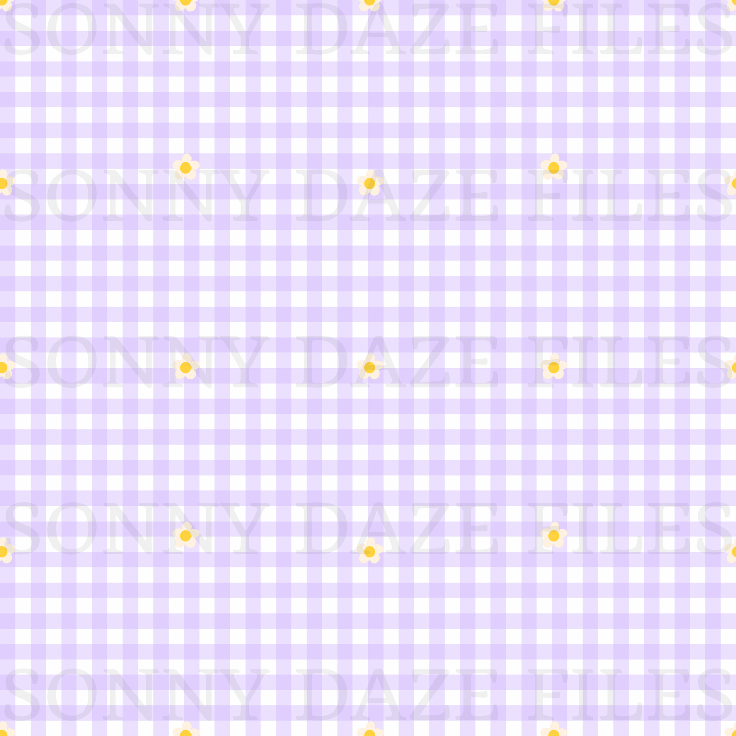 Dainty flower on purple gingham